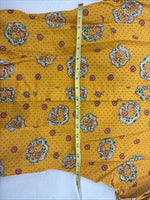 New Women’s Tem Tex Orange Floral Long Sleeve Pearl Snap Size 38 KK-2