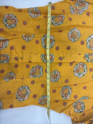 New Women’s Tem Tex Orange Floral Long Sleeve Pearl Snap Size 38 KK-2