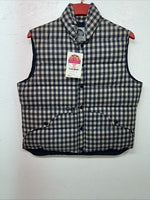 New Women’s Miller Blue Plaid Puffer Vest Medium #020-2101 UU-5