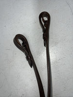 New JT INTERNATIONAL Brown Genuine Leather Braided English Reins #21-9422-7 Y-25