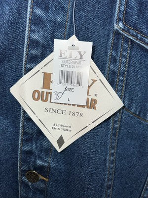 New Women’s ELY Outwear Blue Jean Jacket Large #241014 RR-11