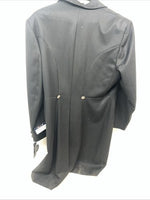 New Men’s Circle S Black Long Suit Coat 42R #25832 LL-606
