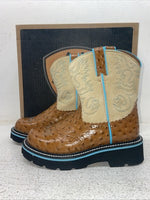 New Kids Brown Ariat Cowboy Boots. 32628 Y 2.5 2 1/2 M. 23-137