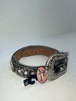 New Black Genuine Leather Blazin Roxx Bling Cross XL Belt #N3516806 NN-121