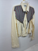 New Women’s Cowboy Threads Multi Design Long Sleeve Button Up Large TT-12