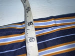New Vintage Blue And Brown Striped Fenton Polyester Pants #656 SS-76