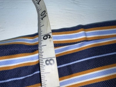 New Vintage Blue And Brown Striped Fenton Polyester Pants #656 SS-76