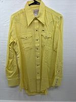 New Men’s RockMount Yellow Long Sleeve Pearl Snap Medium O-76