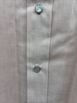 New Men’s H Bar C Pink Long Sleeve Pearl Snap 17 X 34 XL T-92