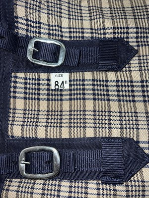 New Blue Plaid Turnout 84” Horse Blanket PP-21