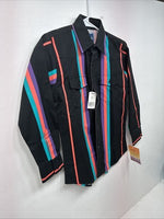New Kids wrangler Multicolor Black Long Sleeve Button Up Size 10 LL-21