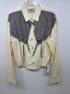 New Women’s Cowboy Threads Multi Design Long Sleeve Button Up Large TT-12