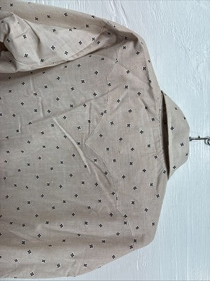 New Men’s Dickson Jenkins Tan Floral Long Sleeve Pearl Snap 17.5 XL AA-29