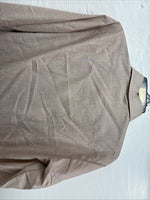 New Men’s H Bar C Brown Simple Long Sleeve Pearl Snap 16 X 34 Large Q-75