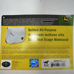 New Professionals Choice White John Deere All Purpose English Saddle Pad PP-10