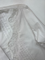 New Women’s Miss Rodeo White Long Sleeve Pearl Snap Size 13/14 TT-31 