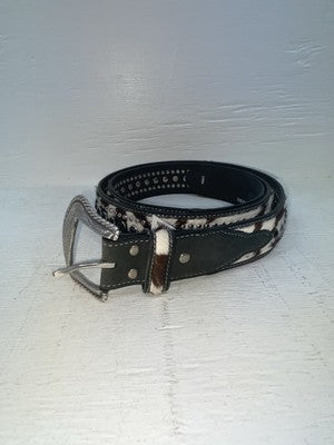 New Cow Print Genuine Leather Nocona Black Stud 46” Belt #N2440501 NN-136