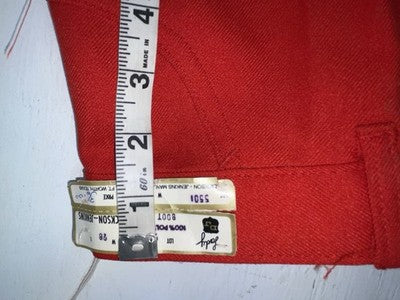 New Vintage Red Dickson Jenkins Polyester Pants #5501 3A-110