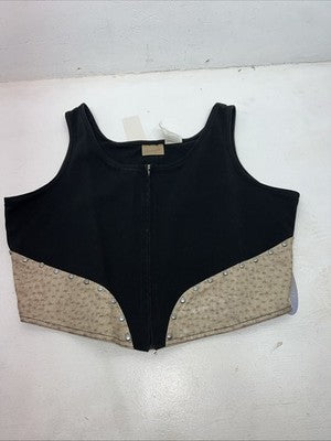 New Women’s Wrangler Black Tank top Vest XL #LM2728M WW-68