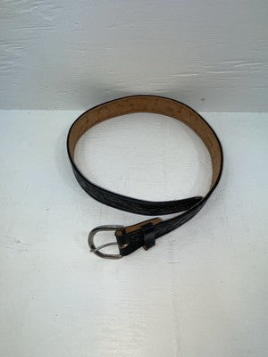 New Black Genuine Leather Tooled 28” Belt #WR602 Z-150