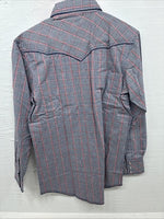 New Men’s Champion Western MultiColor Plaid Long Sleeve Pearl Snap Medium M-32