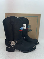 New Youth Black Smoky Mountain Cowboy Boots. 1077 Y 3.5 3 1/2. 22-31