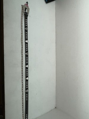 New Black Genuine Leather Blazin Roxx Silver Bling Cross XL Belt #N3510401 Z-66