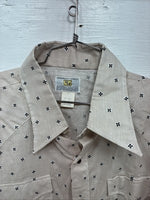 New Men’s Dickson Jenkins Tan Floral Long Sleeve Pearl Snap 17.5 XL AA-29