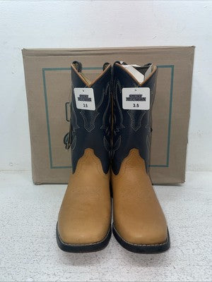 New Youth Brown Smoky Mountain Cowboy Boots. 3320 Y 3.5 3. 1/2. 22-71