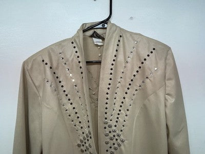 New Women’s Brown 1849 Authentic Ranchwear Long Sleeve Button Up Shirt M 3B-112