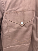 New Men’s Mesquite Brown Long Sleeve Pearl Snap 16 X 35 Large AA-84