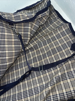 New Blue Plaid Turnout 84” Horse Blanket PP-21