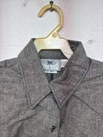 New Women’s Cowboy Threads Gray Sleeveless Button Up Size Small TT-60 