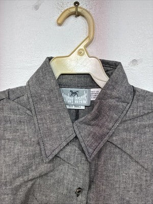 New Women’s Cowboy Threads Gray Sleeveless Button Up Size Small TT-60 