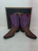 New Kids Purple With Fringe Ariat Cowboy Boots. 10012797 2.5 2 1/2 M. 23-139