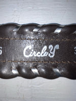 New Brown Genuine Leather Circle Y Weaved 30” Belt #8396 JJ-164