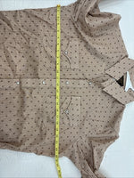 New Men’s Dickson Jenkins Brown Designed Long Sleeve Pearl Snap 16 Large AA-34