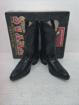 New Kids Black Texas Brand Cowboy Boots. C 2500 13.5 13 1/2 D. 23-69