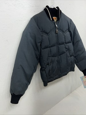 New Comfy Women Charcoal Puffer Jacket Size 12 #05650 LLL-47