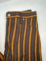 New Vintage Western Striped Prior Polyester Pants #1123 SS-69