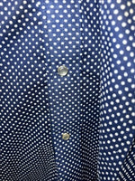 New Mens Blue Rockmount Ranch Wear Pearl Snap Long Sleeve Shirt 15.5x35 M P-22