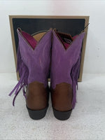 New Youth Purple With Fringe Ariat Cowboy Boots. 10012797 5 M. 2-172