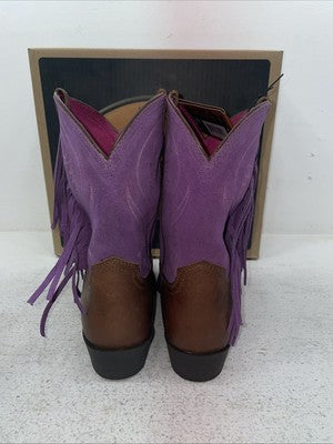 New Youth Purple With Fringe Ariat Cowboy Boots. 10012797 5 M. 2-172