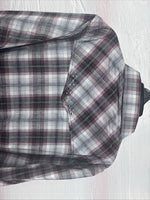 New Women’s Cumberland Purple Plaid Long Sleeve Pearl Snap 2X V-67