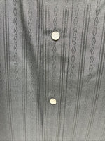 New Men’s ELY Cattleman Black Designed Long Sleeve Pearl Snap 17.5 X 35 XL R-49
