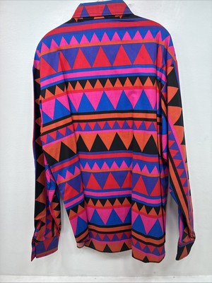 New Women’s H Bar C Multicolor Design Long Sleeve Pearl Snap 18 X 42 II-49