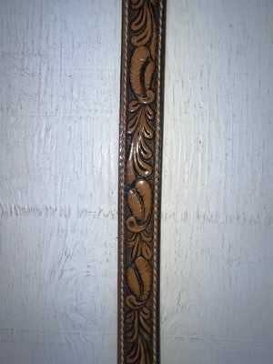 New Brown Genuine Leather Perkies Tooled 22” Belt #170 NN-91
