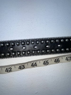 New Black Genuine Leather Blazin Roxx Silver Bling Cross XL Belt #N3510401 Z-66