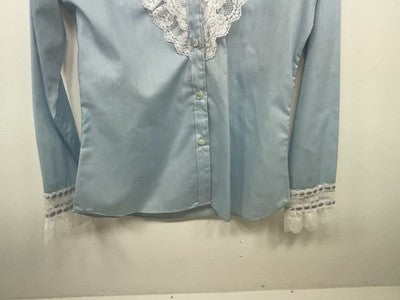 New Women’s Blue H Bar C Long Sleeve Button Up Shirt 3B-73