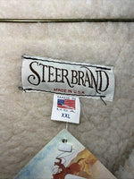New Men’s Brown Steer Brand XXL Wool Vest WW-24